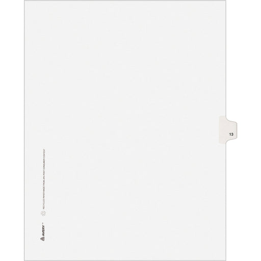 Avery® Individual Legal Exhibit Dividers - Avery Style - Unpunched