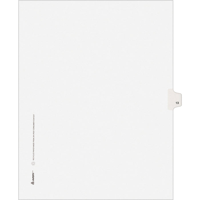 Avery® Individual Legal Exhibit Dividers - Avery Style - Unpunched