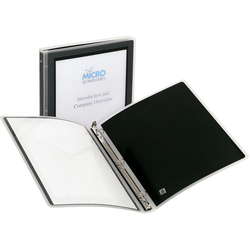 Avery® Flexi-View 3 Ring Binder, 0.5" Round Rings, 1 Black Binder