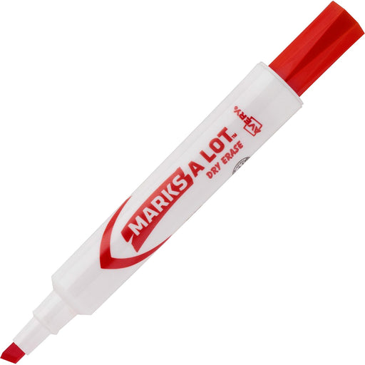 Avery® Desk-Style Dry Erase Markers, Chisel Tip, Red (24407)