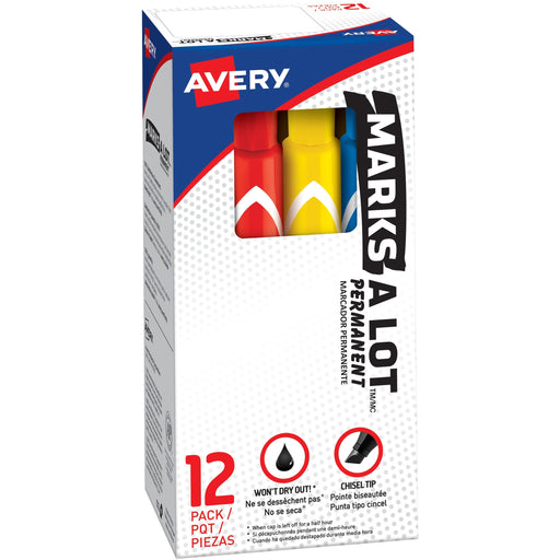 Avery® Marks A Lot Permanent Markers - Large Desk-Style Size