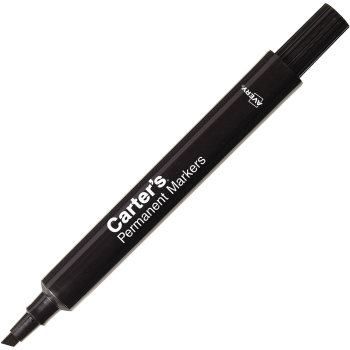 Avery® Permanent Markers, Large Desk-Style Size, Chisel Tip, Black Markers (27178)