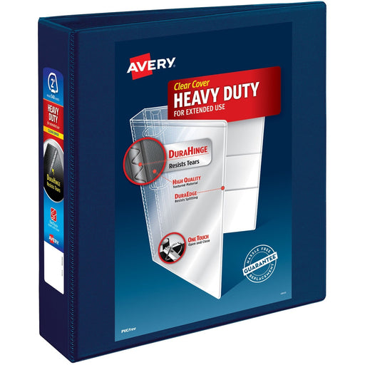 Avery® Heavy-Duty View 3 Ring Binder, 2" EZD Rings, Navy Blue