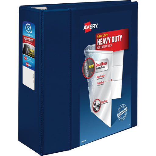 Avery® Heavy-Duty View 3 Ring Binder, 5" EZD Rings,Navy Blue