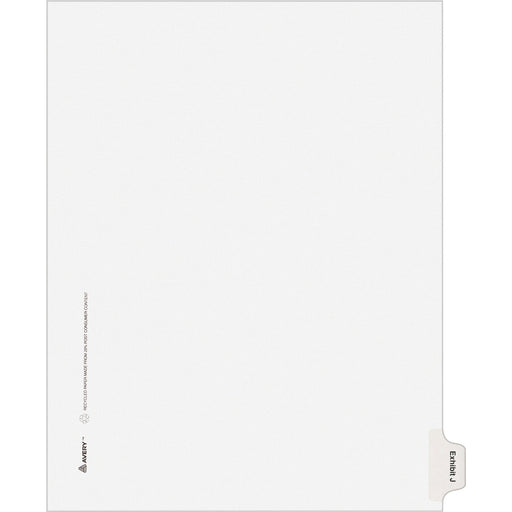 Avery® Individual Legal Dividers Allstate(R) Style, Letter Size, Side Tab EXHIBIT J (82116)