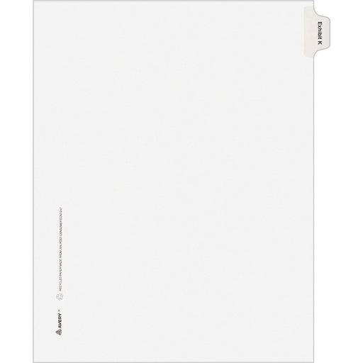 Avery® Individual Legal Dividers Allstate(R) Style, Letter Size, Side Tab EXHIBIT K (82117)