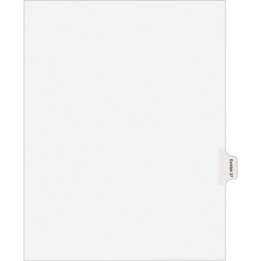 Avery® Individual Legal Dividers Allstate(R) Style, Letter Size, Side Tab EXHIBIT 27 (82159)