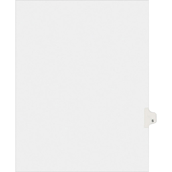 Avery® Individual Legal Dividers Allstate(R) Style, Letter Size, Side Tab S (82181)