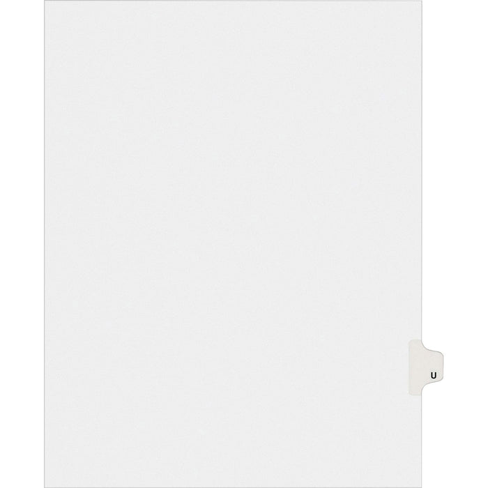 Avery® Individual Legal Dividers Allstate(R) Style, Letter Size, Side Tab U (82183)