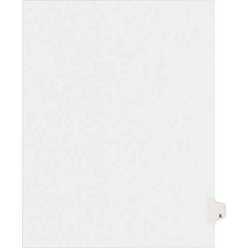 Avery® Individual Legal Dividers Allstate(R) Style, Letter Size, Side Tab X (82186)