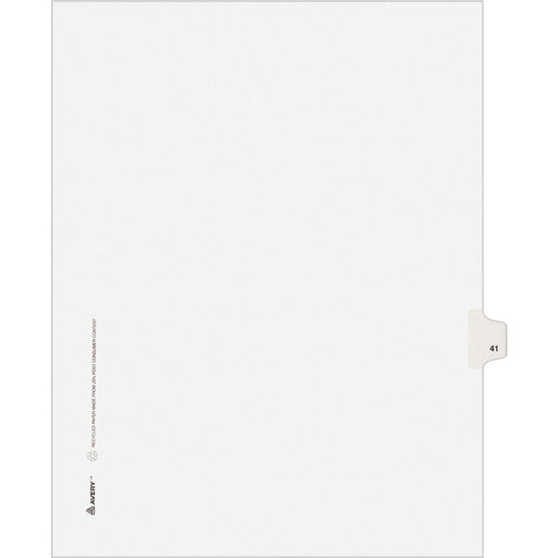 Avery® Individual Legal Dividers Allstate(R) Style, Letter Size, Side Tab #41 (82239)