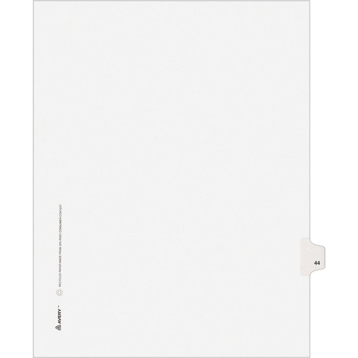 Avery® Individual Legal Dividers Allstate(R) Style, Letter Size, Side Tab #44 (82242)