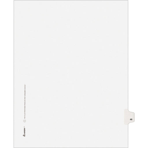 Avery® Individual Legal Dividers Allstate(R) Style, Letter Size, Side Tab #46 (82244)