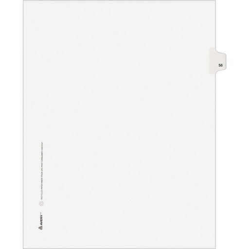 Avery® Individual Legal Dividers Allstate(R) Style, Letter Size, Side Tab #56 (82254)