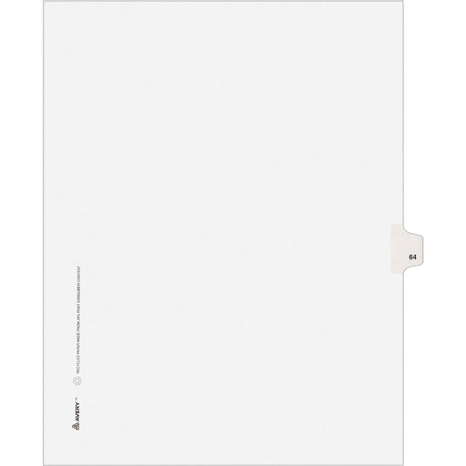 Avery® Individual Legal Dividers Allstate(R) Style, Letter Size, Side Tab #64 (82262)