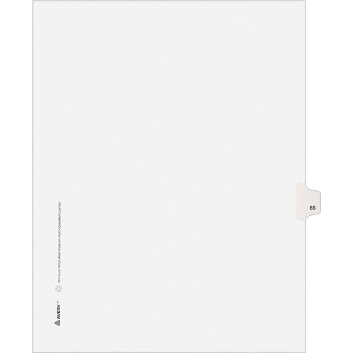 Avery® Individual Legal Dividers Allstate(R) Style, Letter Size, Side Tab #65 (82263)