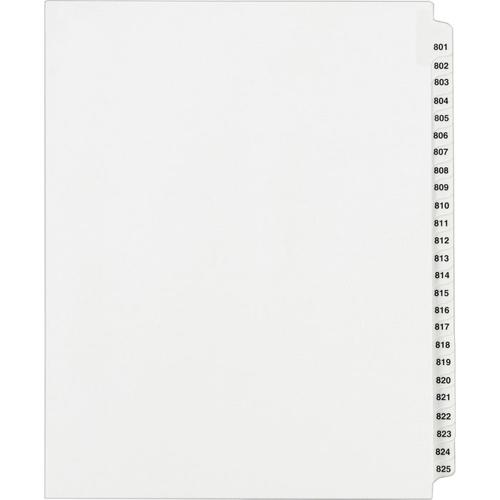 Avery® Standard Collated Legal Dividers Avery® Style, Letter Size, 801-825 Tab Set (82311)