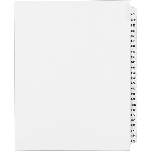 Avery® Standard Collated Legal Dividers Avery® Style, Letter Size, 851-875 Tab Set (82313)