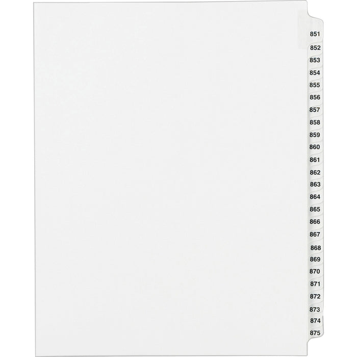 Avery® Standard Collated Legal Dividers Avery® Style, Letter Size, 851-875 Tab Set (82313)