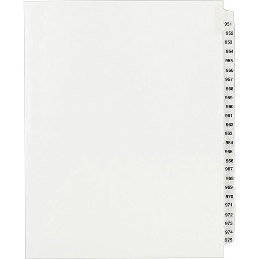 Avery® Standard Collated Legal Dividers Avery® Style, Letter Size, 951-975 Tab Set (82317)