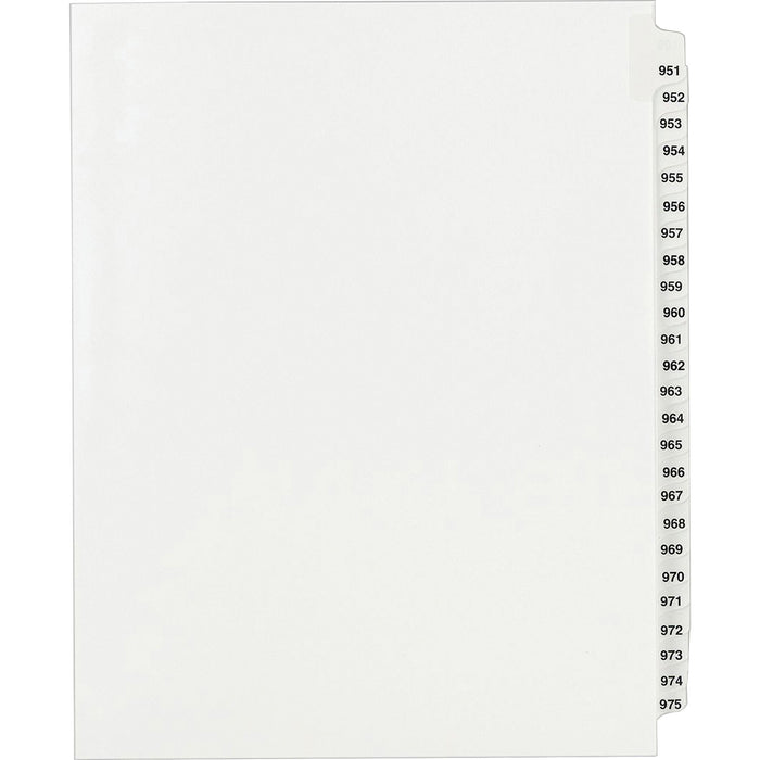 Avery® Standard Collated Legal Dividers Avery® Style, Letter Size, 951-975 Tab Set (82317)