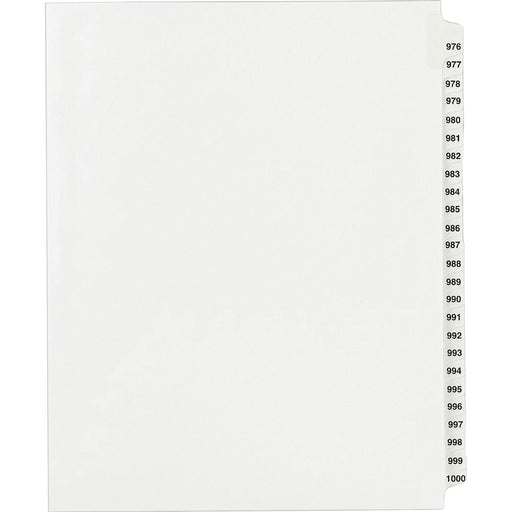 Avery® Standard Collated Legal Dividers Avery® Style, Letter Size, 976-1000 Tab Set (82318)