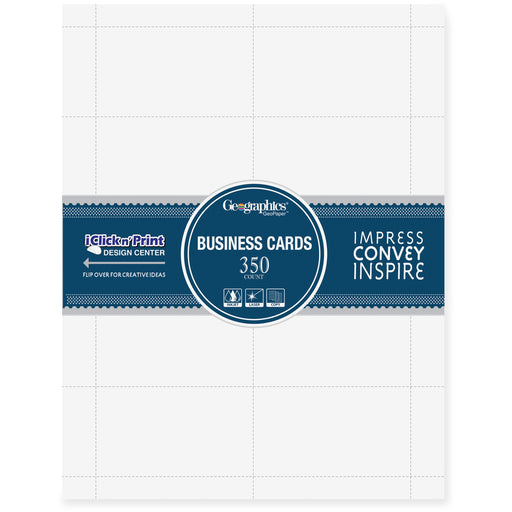 Geographics Inkjet, Laser Business Card - 30% Recycled