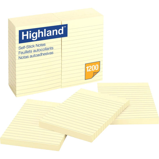 Highland Self-sticking Lined Notepads