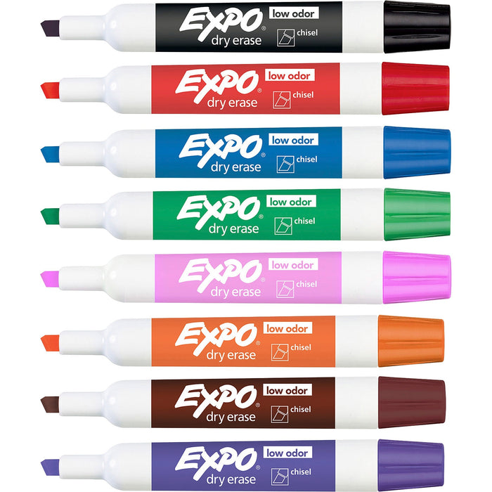 Expo Low-Odor Dry-erase 8-Color Marker Set