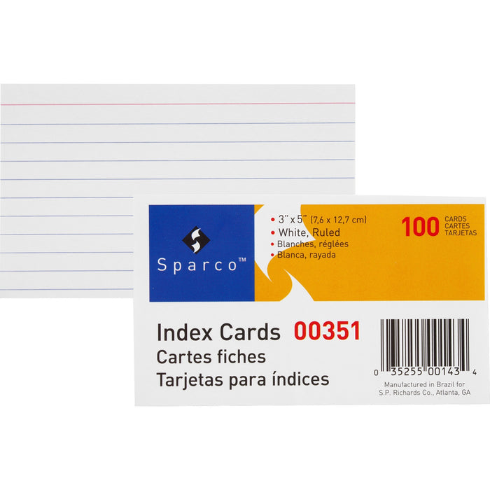 Sparco Printable Index Card