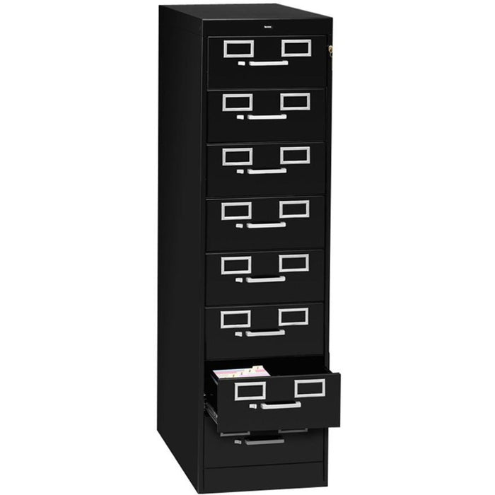 Tennsco Card Cabinet With Lock - 8-Drawer