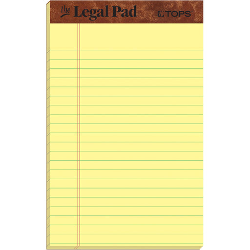 TOPS Leatherette Double - stitched Writing Pads - Jr.Legal