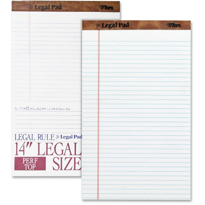 TOPS Wide - ruled Perforated Legal Pad - Legal